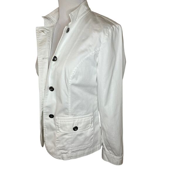 Additions‎ by Chicos Size 0 (Small Size 4) White Jacket Cotton Stretch - Picture 2 of 9